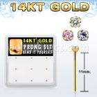 gys1x caja 9 piercing nariz doblar tu mismo oro 14 kts zirconia redonda 1 5mm distribuidor