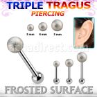 hexifo piercing tragus triple acero 316l bola acero esmerilado 3 5 mm bola acero lisa 3mm inferior al por mayor