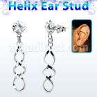 hexzd31 piercing helix plata esterlina 925 zirconia 6mm muelle colgado eja venta
