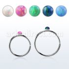 hpo15 aro continuo nariz plata 925 0 6mm redondeada 1 5mm opalo sintetico distribuidor mayorista