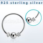 hr17 aro continuo nariz plata 925 0 6mm alambre balines bola centro 3mm 10mm distribuidor