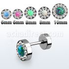 ifrdco plug falso acero quirurgico brillo espejo cristal opalo centro mayorista