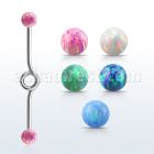 inbop5 barbell industrial loop acero quirurgico bolas opalo 5mm venta