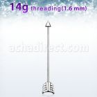 indaw barbell industrial acero quirurgico cono 5mm final flecha distribuidor