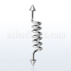 indcn5 barbell industrial espiral acero quirurgico conos 5mm al por mayor