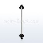 indsh24 barbell industrial acero quirurgico rosas detalles negros distribuidor mayorista