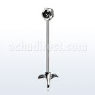 indsh27 barbell industrial acero quirurgico rosa hojas al por mayor