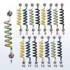 intdfr5a barbell industrial espiral acero 316l anodizado bolas multi cristal 5mm puntos venta