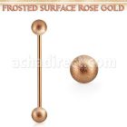 inttfo5s barbell industrial acero 316l pvd oro rosa bolas acero esmeriladas 5mm venta