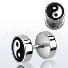 ip11 plug falso acero brillo espejo logo ying yang rayado laser lado 8mm distribuidor