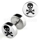 ip7 plug falso brillo espejo logo calavera huesos rayado laser lado 8mm distribuidor