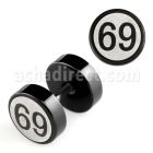 ipls10 plug falso anodizado negro logo 69 rayado laser lado 8mm distribuidor mayorista