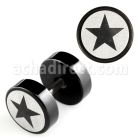 ipls5 plug falso anodizado negro logo estrella rayado laser lado 8mm venta