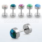 ipmo plug falso acero quirurgico opalo lado disco acero liso mayorista