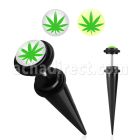 ivtpl2 expansor flaso acrilico negro logo marihuana anillos goma 6mm venta