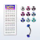 lbnec3 caja 25 bananas ceja bolas multi joya 3mm 8mm venta