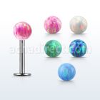 lbop4s labret acero 316l bola opalo 4mm mayorista