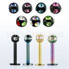 lbtca labret acero quirurgico anodizado bola multi joya 3mm al por mayor