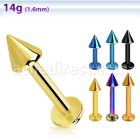 lbtcn4 labret acero quirurgico anodizado cono 4mm al por mayor