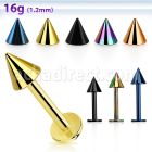 lbtcn4s labret acero quirurgico anodizado cono 4mm mayorista