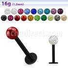 lbtfr4 labret acero 316l anodizado bola multi cristal ferido 4mm distribuidor