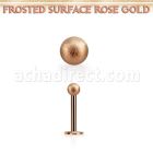lbttfo3 labret acero 316l oro rosa bola acero esmerilado 3mm mayorista
