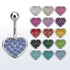 mcd365 piercing ombligo acero quirurgico cristal corazon inferior distribuidor