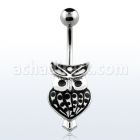 mcd548 piercing ombligo acero quirurgico buho esmalte pintado mano distribuidor