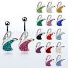 mcd549 banana ombligo acero quirurgico cisne cristal ferido venta