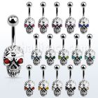 mcd753c piercing ombligo acero quirurgico calavera moldeada ojos cristal distribuidor