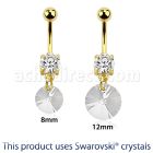 mdk718 anodized steel belly banana swarovski crystal