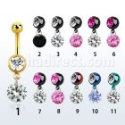 mdkz407 piercing ombligo acero quirurgico pvd bola lisa 5mm bola joya 8mm zirconia redonda 8mm 10mm venta