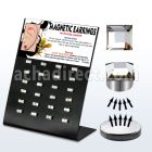 mg88 display 24 pares cristal magneticos cuadrados 3mm oreja venta