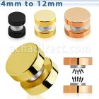 mptrd plug falso magnetico acero quirurgico anodizado negro dorado al por mayor