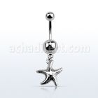 msd727 piercing ombligo acero quirurgico bolas acero liso 5 8mm estrella mar lisa al por mayor