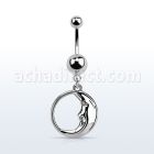 msd733 banana ombligo acero quirurgico bola acero lisa 5 8mm luna durmiente distribuidor mayorista