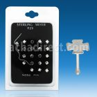 nbcopk caja display 20 piercing nariz hueso plata esterlina 925 0 6mm cruz plata lisa venta