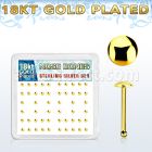 nbmx3rg caja display piercing nariz hueso plata 925 0 6mm oro 18 kts redonda 2mm mayorista