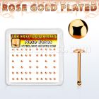 nbmx3rs caja display 52 piercing nariz hueso plata 925 0 6mm oro rosa redonda 2mm distribuidor