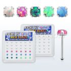 nbpo25 caja 36 piercing nariz hueso plata 925 0 6mm opalos sinteticos redondos 2 5mm al por mayor