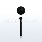 nbrtk retainer piercing nariz hueso acrilico flexible negro 0 6mm bola 1 5mm al por mayor
