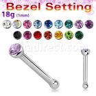 nbsb18 piercing nariz hueso acero quirurgico 1mm redonda 2mm cristal bisel distribuidor mayorista