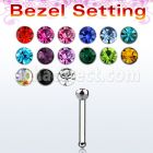 nbsb20 piercing nariz hueso acero quirurgico cristal redondo bisel 2mm mayorista