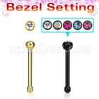 nbsbt20 piercing nariz hueso acero 316l anodizado redonda 2mm cristal bisel al por mayor