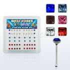 nbsqbx caja display piercing nariz hueso plata esterlina 925 0 6mm cristal cuadrada 2mm distribuidor