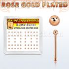 nbxrsb caja display piercing nariz hueso plata esterlina 925 0 6mm oro rosa bola 1 5mm distribuidor mayorista