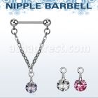 npdl1 barbell pezon acero quirurgico bolas 5mm conectadas zirconita redonda 6mm distribuidor