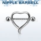 npsh11 pezonera corazon barbell acero 316l bolas 5mm la pezonera esta plata 925 15mm mayorista