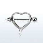 npsh13 pezonera corazon barbell pezon acero quirurgico cono 4mm bola 5mm diametro 16mm mayorista