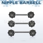 npsh22 barbell pezon acero quirurgico rosas negras distribuidor